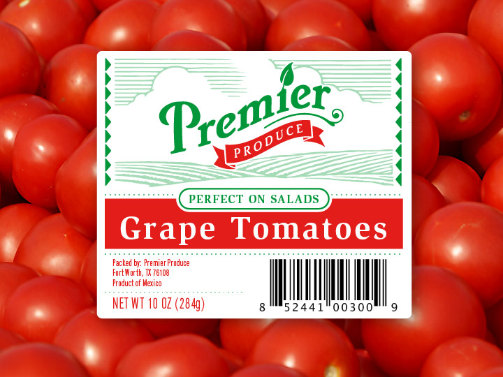 Premier Produce tomato label image